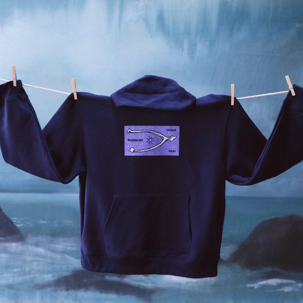 Conan Gray Wishbone Navy Hoodie - Image 3
